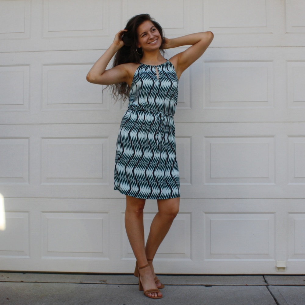 Banana Republic Resort Dress with Wave Pattern